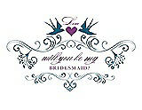 Front View Thumbnail - Mosaic & Orchid Will You Be My Bridesmaid Card - Classic