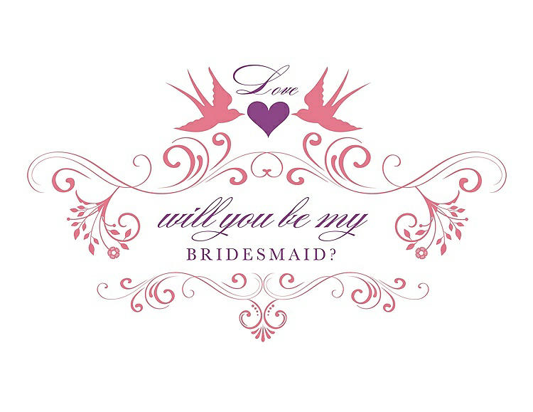 Front View - Nectar & Orchid Will You Be My Bridesmaid Card - Classic