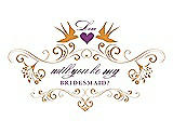 Front View Thumbnail - Orange Crush & Orchid Will You Be My Bridesmaid Card - Classic