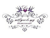 Front View Thumbnail - Passion & Orchid Will You Be My Bridesmaid Card - Classic