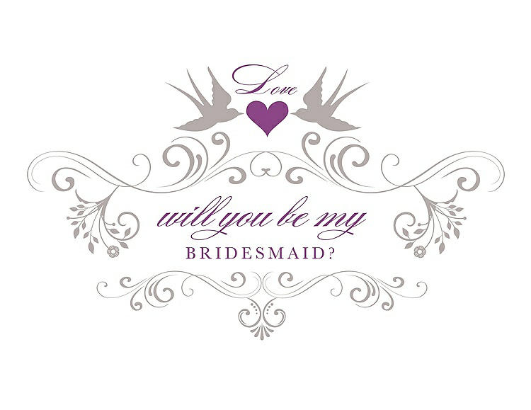 Front View - Pebble Beach & Orchid Will You Be My Bridesmaid Card - Classic