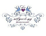 Front View Thumbnail - Periwinkle - PANTONE Serenity & Orchid Will You Be My Bridesmaid Card - Classic