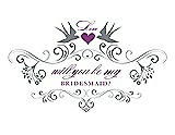 Front View Thumbnail - Pewter & Orchid Will You Be My Bridesmaid Card - Classic