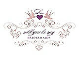 Front View Thumbnail - Petal Pink & Orchid Will You Be My Bridesmaid Card - Classic
