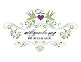 Front View Thumbnail - Pistachio & Orchid Will You Be My Bridesmaid Card - Classic