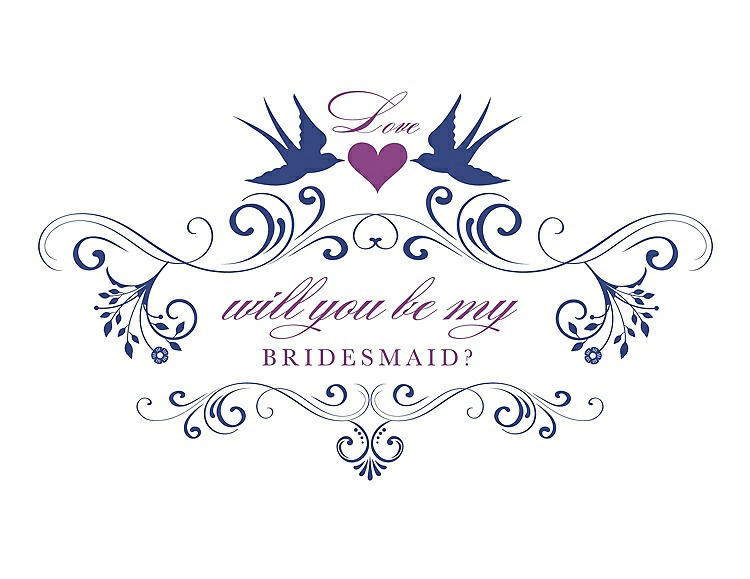 Front View - Sailor & Orchid Will You Be My Bridesmaid Card - Classic