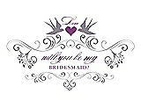 Front View Thumbnail - Shadow & Orchid Will You Be My Bridesmaid Card - Classic