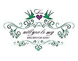 Front View Thumbnail - Shamrock & Orchid Will You Be My Bridesmaid Card - Classic