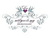 Front View Thumbnail - Surf Spray & Orchid Will You Be My Bridesmaid Card - Classic