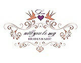 Front View Thumbnail - Tangerine & Orchid Will You Be My Bridesmaid Card - Classic