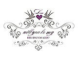 Front View Thumbnail - Taupe & Orchid Will You Be My Bridesmaid Card - Classic