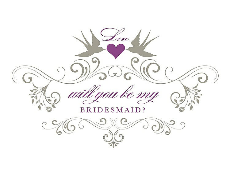 Front View - Twig & Orchid Will You Be My Bridesmaid Card - Classic