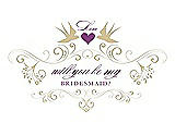 Front View Thumbnail - Venetian Gold & Orchid Will You Be My Bridesmaid Card - Classic