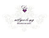 Front View Thumbnail - White & Orchid Will You Be My Bridesmaid Card - Classic
