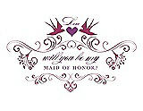 Front View Thumbnail - Berry Twist & Orchid Will You Be My Maid of Honor Card - Classic