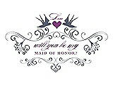 Front View Thumbnail - Blue Steel & Orchid Will You Be My Maid of Honor Card - Classic