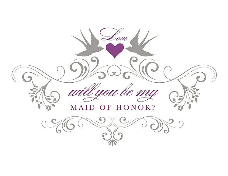 Front View - Cathedral & Orchid Will You Be My Maid of Honor Card - Classic