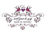 Front View Thumbnail - Cerise & Orchid Will You Be My Maid of Honor Card - Classic