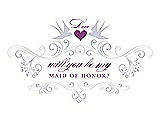 Front View Thumbnail - Dove & Orchid Will You Be My Maid of Honor Card - Classic