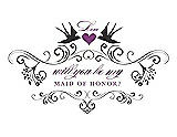 Front View Thumbnail - Graphite & Orchid Will You Be My Maid of Honor Card - Classic