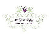 Front View Thumbnail - Honey Dew & Orchid Will You Be My Maid of Honor Card - Classic