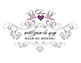 Front View Thumbnail - Hyacinth (iridescent Taffeta) & Orchid Will You Be My Maid of Honor Card - Classic