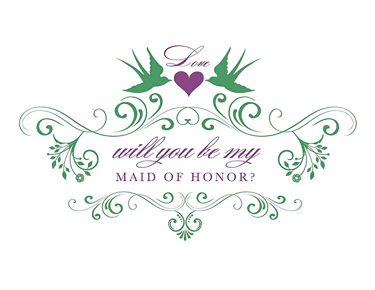 Front View - Juniper & Orchid Will You Be My Maid of Honor Card - Classic