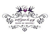Front View Thumbnail - Majestic & Orchid Will You Be My Maid of Honor Card - Classic