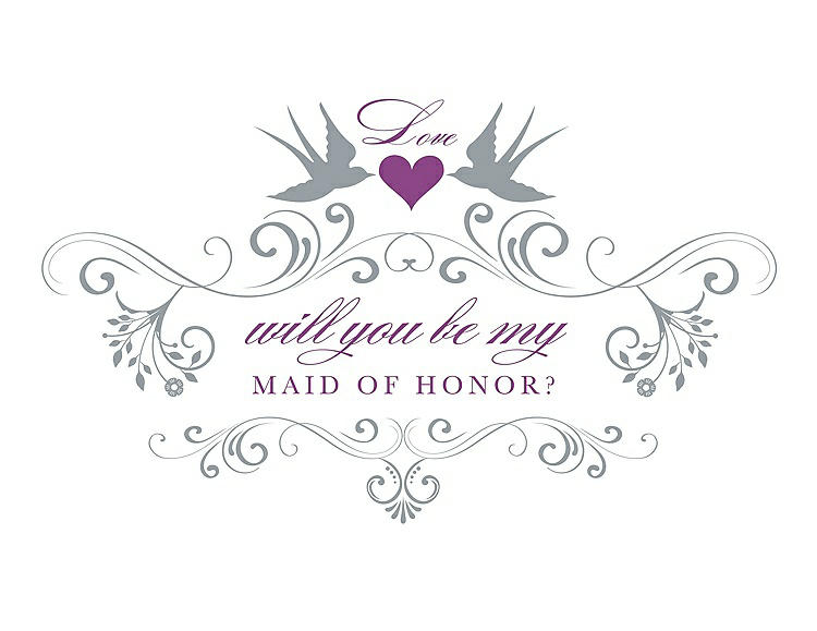 Front View - Mystic & Orchid Will You Be My Maid of Honor Card - Classic