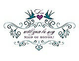 Front View Thumbnail - Oasis & Orchid Will You Be My Maid of Honor Card - Classic