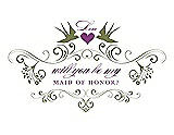 Front View Thumbnail - Olive & Orchid Will You Be My Maid of Honor Card - Classic