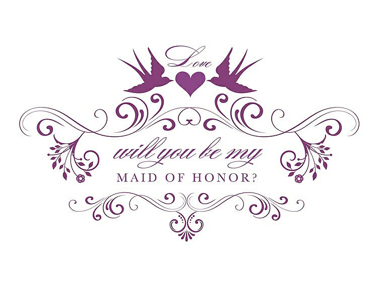 Front View - Paradise & Orchid Will You Be My Maid of Honor Card - Classic