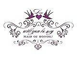 Front View Thumbnail - Paradise & Orchid Will You Be My Maid of Honor Card - Classic