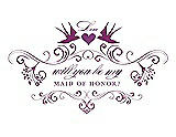 Front View Thumbnail - Persian Plum & Orchid Will You Be My Maid of Honor Card - Classic