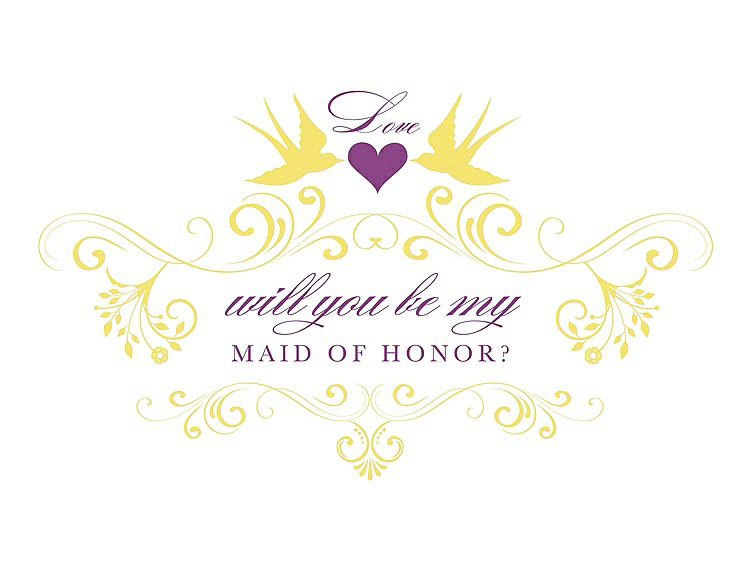 Front View - Snapdragon & Orchid Will You Be My Maid of Honor Card - Classic