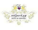Front View Thumbnail - Snapdragon & Orchid Will You Be My Maid of Honor Card - Classic