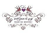 Front View Thumbnail - Spanish Rose & Orchid Will You Be My Maid of Honor Card - Classic