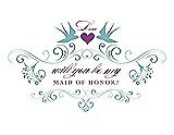 Front View Thumbnail - Seaside & Orchid Will You Be My Maid of Honor Card - Classic