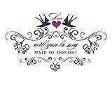 Front View Thumbnail - Violet & Orchid Will You Be My Maid of Honor Card - Classic