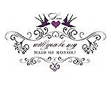 Front View Thumbnail - African Violet & Orchid Will You Be My Maid of Honor Card - Classic