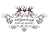 Front View Thumbnail - Almond & Orchid Will You Be My Maid of Honor Card - Classic