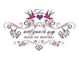 Front View Thumbnail - American Beauty & Orchid Will You Be My Maid of Honor Card - Classic