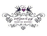 Front View Thumbnail - Amethyst & Orchid Will You Be My Maid of Honor Card - Classic