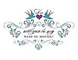 Front View Thumbnail - Aquamarine & Orchid Will You Be My Maid of Honor Card - Classic
