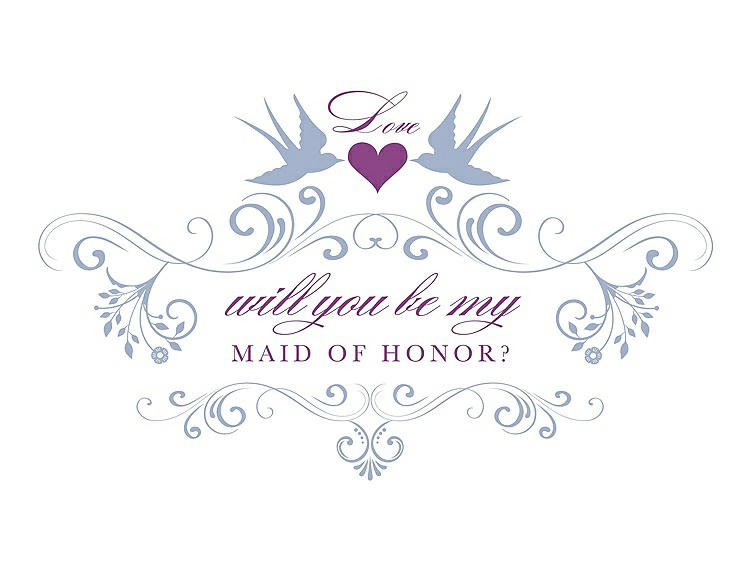 Front View - Arctic & Orchid Will You Be My Maid of Honor Card - Classic