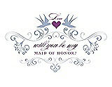 Front View Thumbnail - Arctic & Orchid Will You Be My Maid of Honor Card - Classic