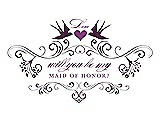 Front View Thumbnail - Aubergine & Orchid Will You Be My Maid of Honor Card - Classic