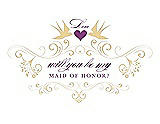 Front View Thumbnail - Buttercup & Orchid Will You Be My Maid of Honor Card - Classic