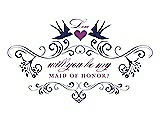 Front View Thumbnail - Blueberry & Orchid Will You Be My Maid of Honor Card - Classic