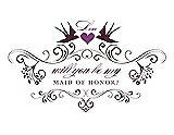 Front View Thumbnail - Bordeaux & Orchid Will You Be My Maid of Honor Card - Classic